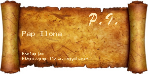 Pap Ilona névjegykártya