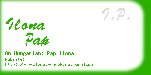 ilona pap business card